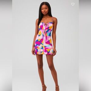 Flynn Skye Multicolor Smocked Mini Dress size extra small